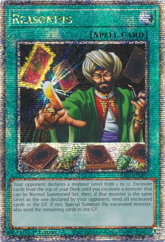 Reasoning [RA01-EN052] Quarter Century Secret Rare | Gear Gaming Bentonville