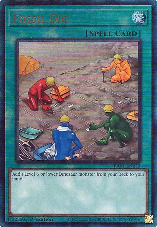 Fossil Dig [RA01-EN053] Prismatic Ultimate Rare | Gear Gaming Bentonville