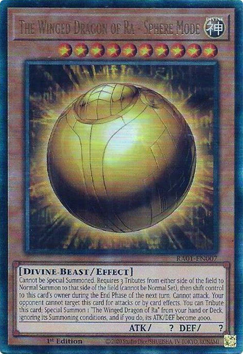 The Winged Dragon of Ra - Sphere Mode [RA01-EN007] Prismatic Ultimate Rare | Gear Gaming Bentonville