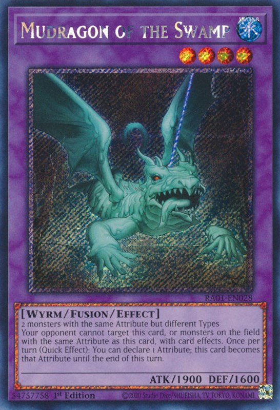 Mudragon of the Swamp [RA01-EN028] Platinum Secret Rare | Gear Gaming Bentonville