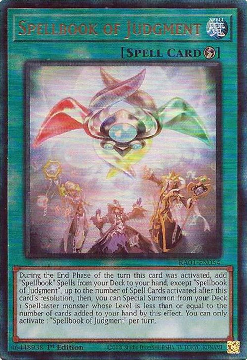 Spellbook of Judgment [RA01-EN054] Prismatic Ultimate Rare | Gear Gaming Bentonville