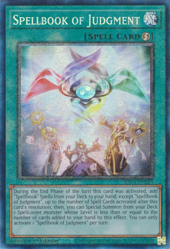 Spellbook of Judgment [RA01-EN054] Prismatic Collector's Rare | Gear Gaming Bentonville