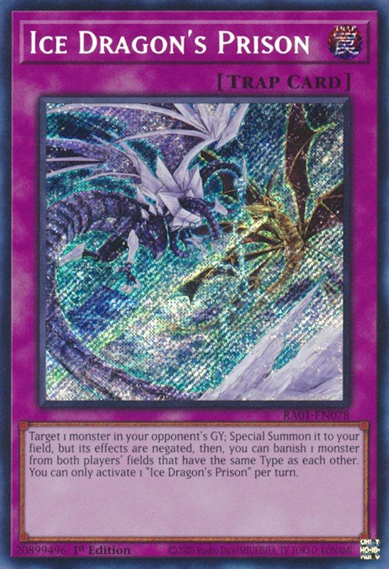 Ice Dragon's Prison [RA01-EN078] Secret Rare | Gear Gaming Bentonville