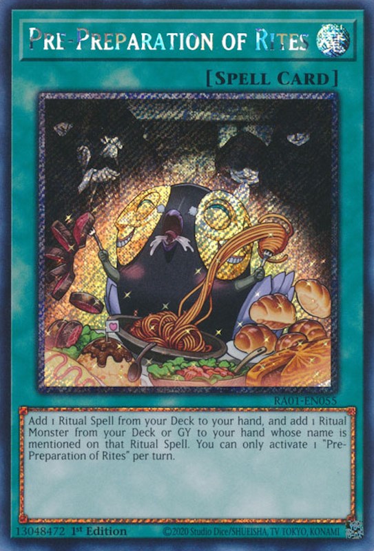 Pre-Preparation of Rites [RA01-EN055] Platinum Secret Rare | Gear Gaming Bentonville