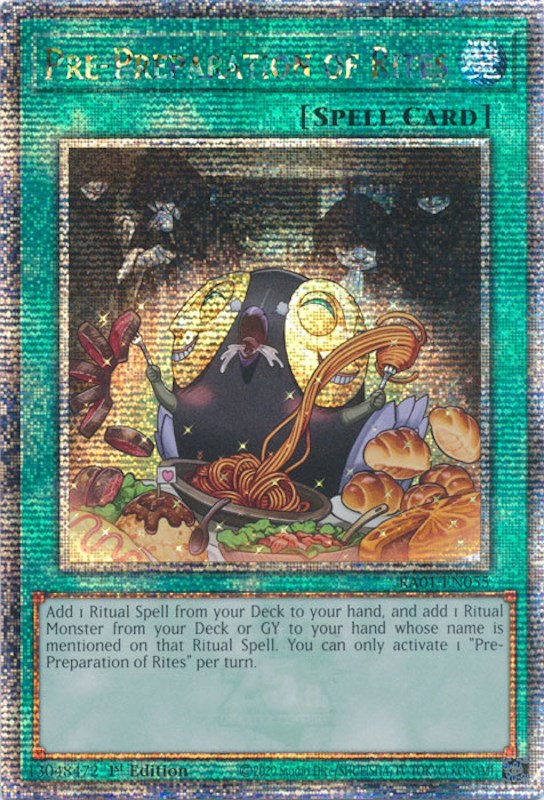 Pre-Preparation of Rites [RA01-EN055] Quarter Century Secret Rare | Gear Gaming Bentonville