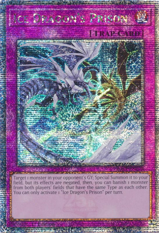 Ice Dragon's Prison [RA01-EN078] Quarter Century Secret Rare | Gear Gaming Bentonville