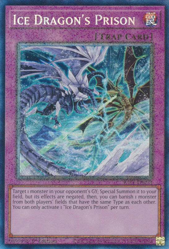 Ice Dragon's Prison [RA01-EN078] Prismatic Collector's Rare | Gear Gaming Bentonville