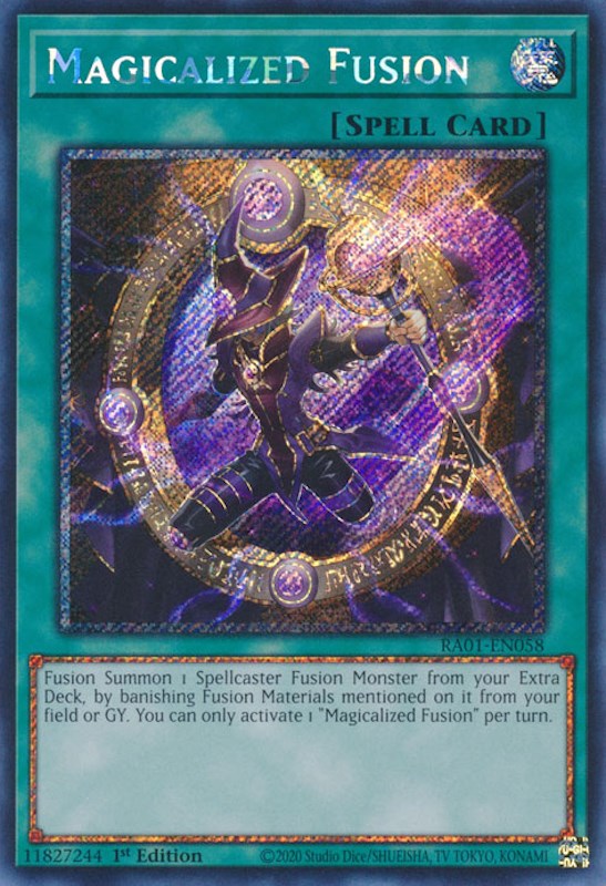 Magicalized Fusion [RA01-EN058] Platinum Secret Rare | Gear Gaming Bentonville