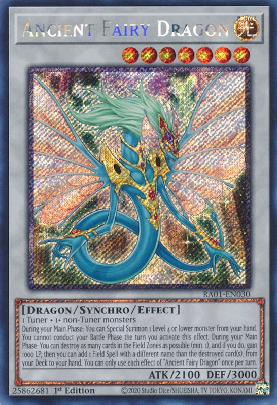 Ancient Fairy Dragon [RA01-EN030] Platinum Secret Rare | Gear Gaming Bentonville