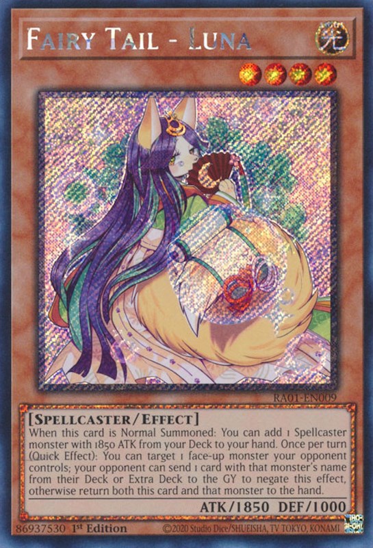 Fairy Tail - Luna [RA01-EN009] Platinum Secret Rare | Gear Gaming Bentonville