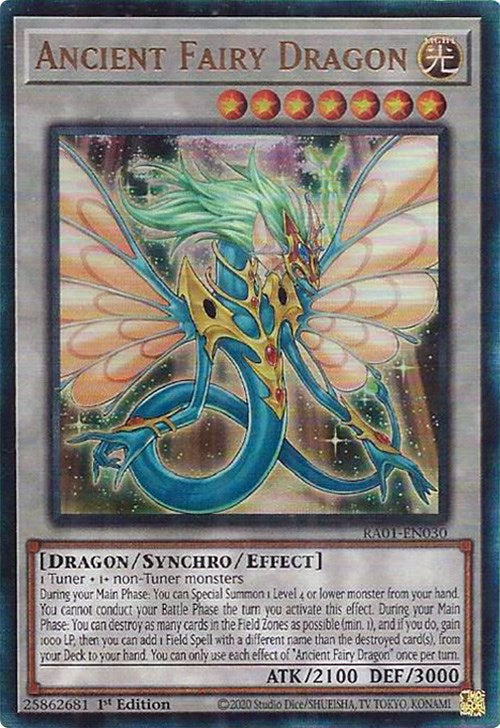 Ancient Fairy Dragon [RA01-EN030] Prismatic Ultimate Rare | Gear Gaming Bentonville