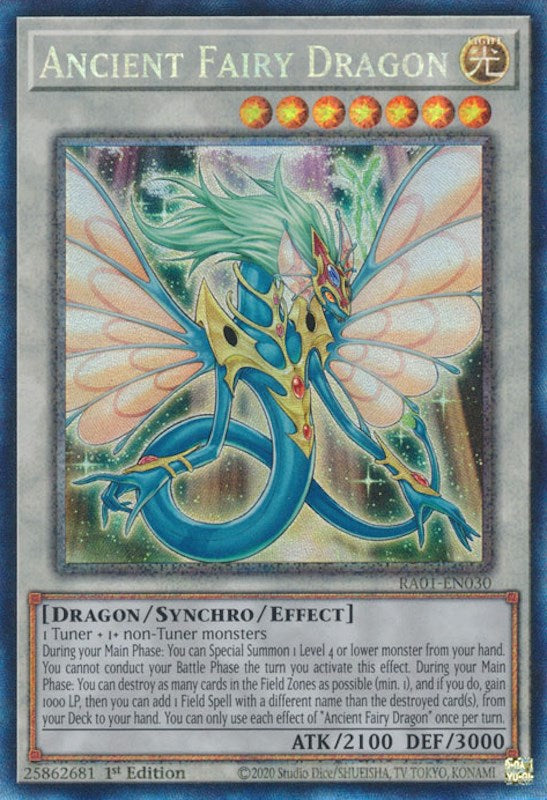 Ancient Fairy Dragon [RA01-EN030] Prismatic Collector's Rare | Gear Gaming Bentonville