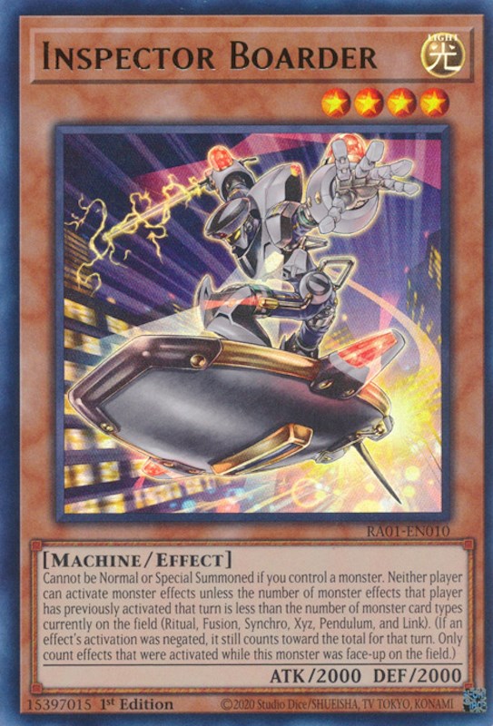 Inspector Boarder [RA01-EN010] Ultra Rare | Gear Gaming Bentonville
