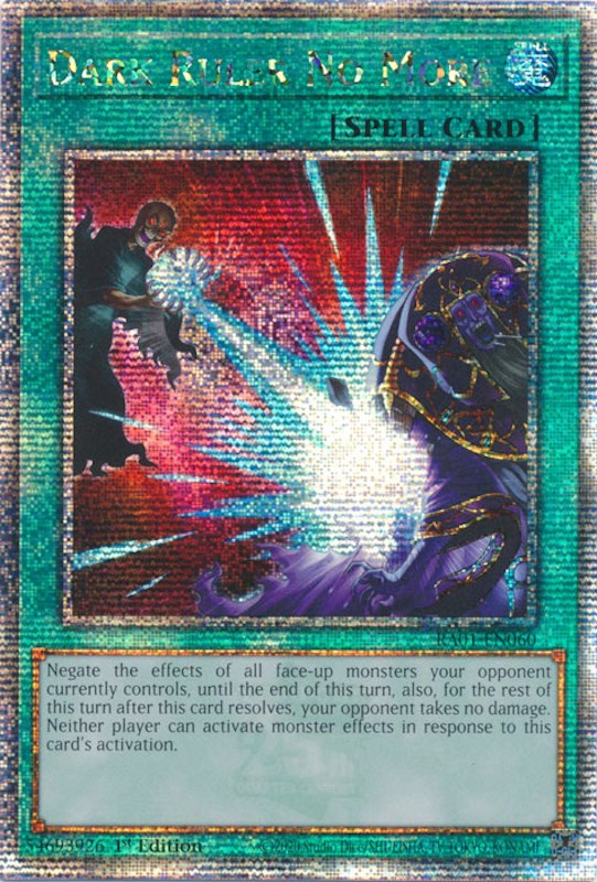Dark Ruler No More [RA01-EN060] Quarter Century Secret Rare | Gear Gaming Bentonville