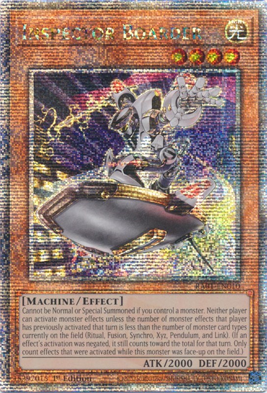 Inspector Boarder [RA01-EN010] Quarter Century Secret Rare | Gear Gaming Bentonville