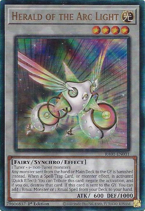 Herald of the Arc Light [RA01-EN031] Prismatic Ultimate Rare | Gear Gaming Bentonville