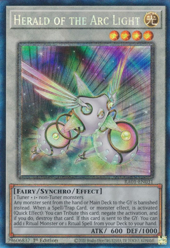 Herald of the Arc Light [RA01-EN031] Prismatic Collector's Rare | Gear Gaming Bentonville