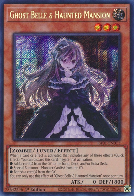 Ghost Belle & Haunted Mansion [RA01-EN011] Secret Rare | Gear Gaming Bentonville