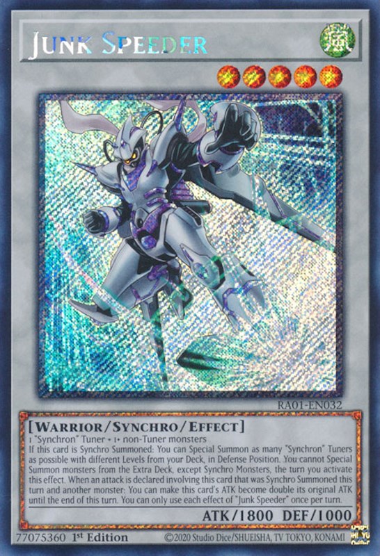 Junk Speeder [RA01-EN032] Platinum Secret Rare | Gear Gaming Bentonville