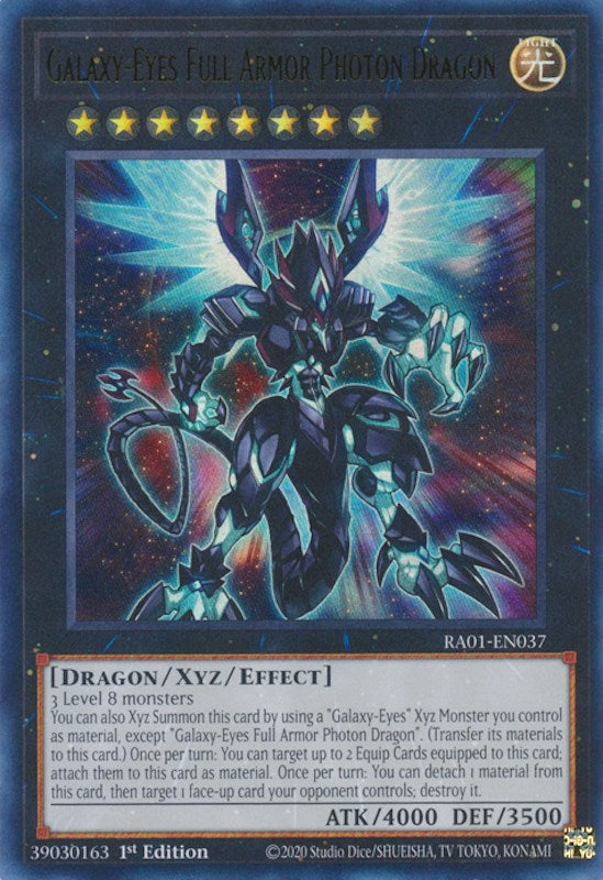 Galaxy-Eyes Full Armor Photon Dragon [RA01-EN037] Ultra Rare | Gear Gaming Bentonville