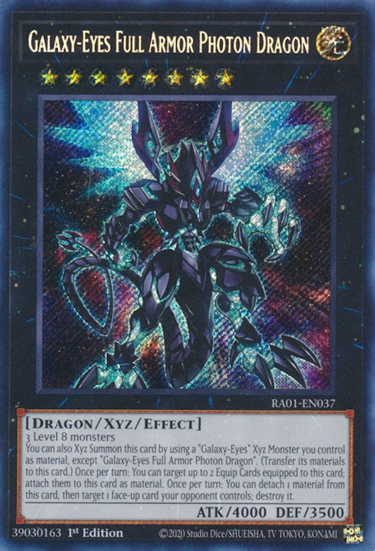 Galaxy-Eyes Full Armor Photon Dragon [RA01-EN037] Secret Rare | Gear Gaming Bentonville