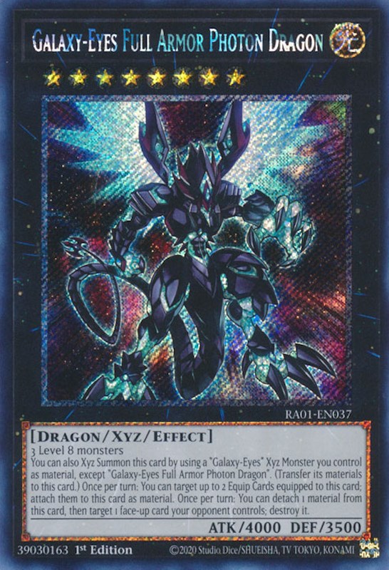 Galaxy-Eyes Full Armor Photon Dragon [RA01-EN037] Platinum Secret Rare | Gear Gaming Bentonville