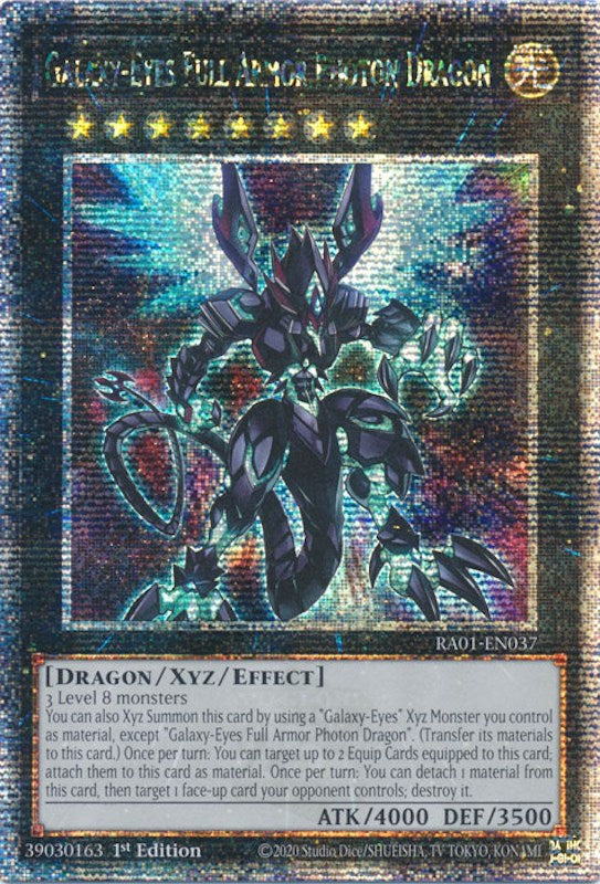 Galaxy-Eyes Full Armor Photon Dragon [RA01-EN037] Quarter Century Secret Rare | Gear Gaming Bentonville