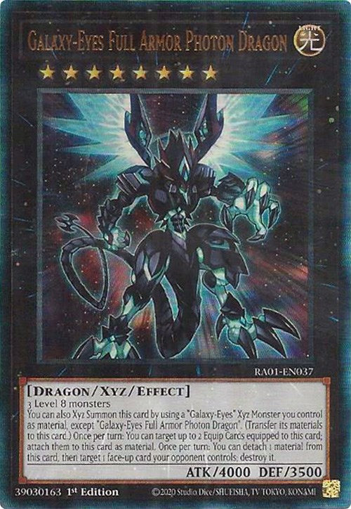 Galaxy-Eyes Full Armor Photon Dragon [RA01-EN037] Prismatic Ultimate Rare | Gear Gaming Bentonville