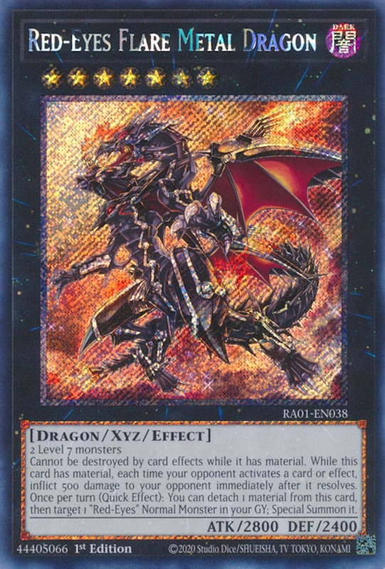 Red-Eyes Flare Metal Dragon [RA01-EN038] Platinum Secret Rare | Gear Gaming Bentonville