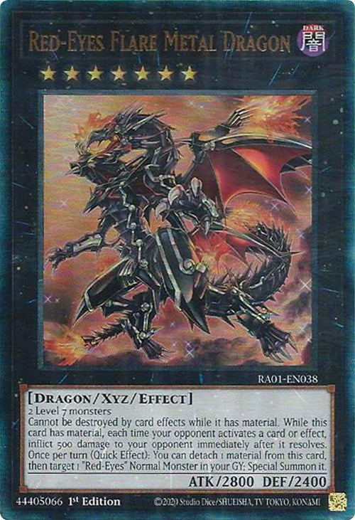 Red-Eyes Flare Metal Dragon [RA01-EN038] Prismatic Ultimate Rare | Gear Gaming Bentonville