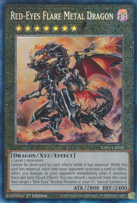 Red-Eyes Flare Metal Dragon [RA01-EN038] Prismatic Collector's Rare | Gear Gaming Bentonville