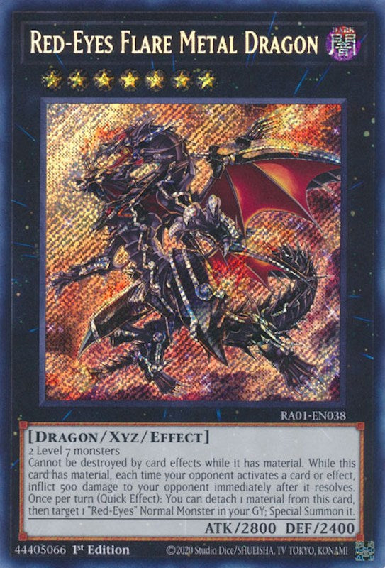 Red-Eyes Flare Metal Dragon [RA01-EN038] Secret Rare | Gear Gaming Bentonville