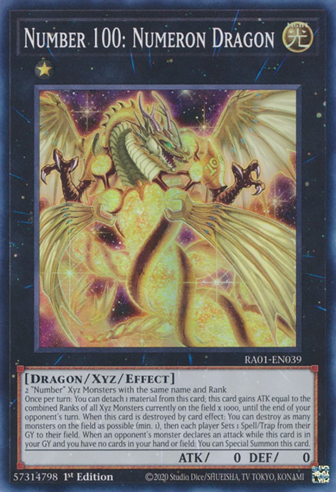 Number 100: Numeron Dragon [RA01-EN039] Super Rare | Gear Gaming Bentonville