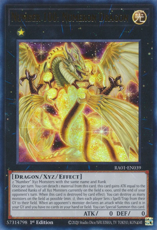 Number 100: Numeron Dragon [RA01-EN039] Ultra Rare | Gear Gaming Bentonville