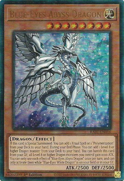 Blue-Eyes Abyss Dragon [RA01-EN016] Prismatic Ultimate Rare | Gear Gaming Bentonville