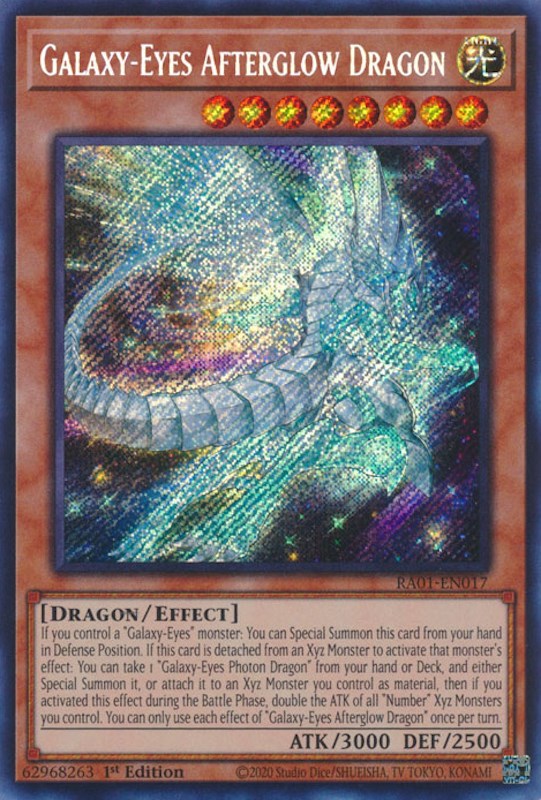 Galaxy-Eyes Afterglow Dragon [RA01-EN017] Secret Rare | Gear Gaming Bentonville