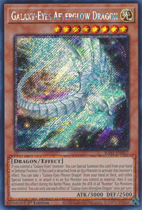 Galaxy-Eyes Afterglow Dragon [RA01-EN017] Platinum Secret Rare | Gear Gaming Bentonville