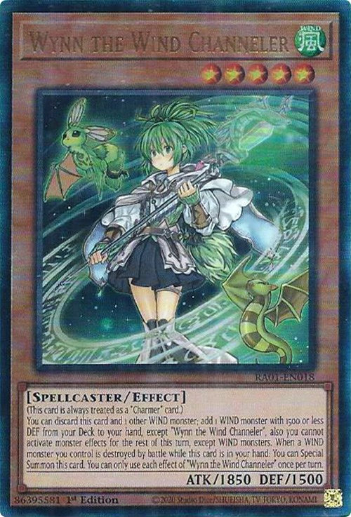 Wynn the Wind Channeler [RA01-EN018] Prismatic Ultimate Rare | Gear Gaming Bentonville