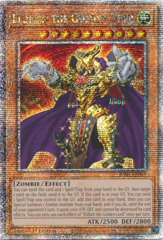 Eldlich the Golden Lord [RA01-EN019] Quarter Century Secret Rare | Gear Gaming Bentonville