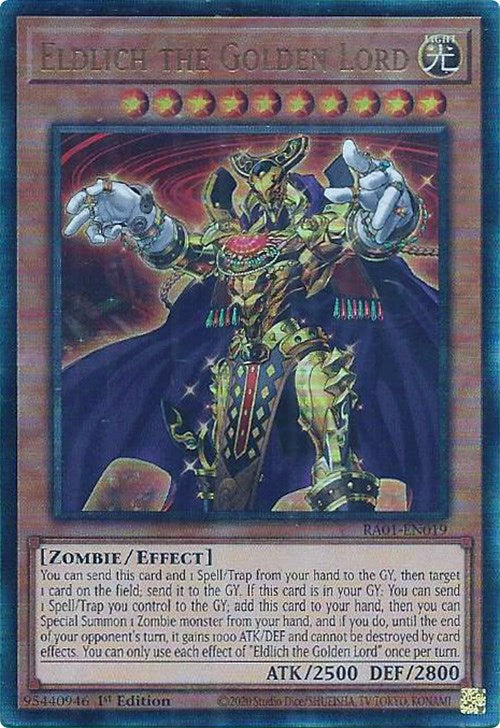 Eldlich the Golden Lord [RA01-EN019] Prismatic Ultimate Rare | Gear Gaming Bentonville