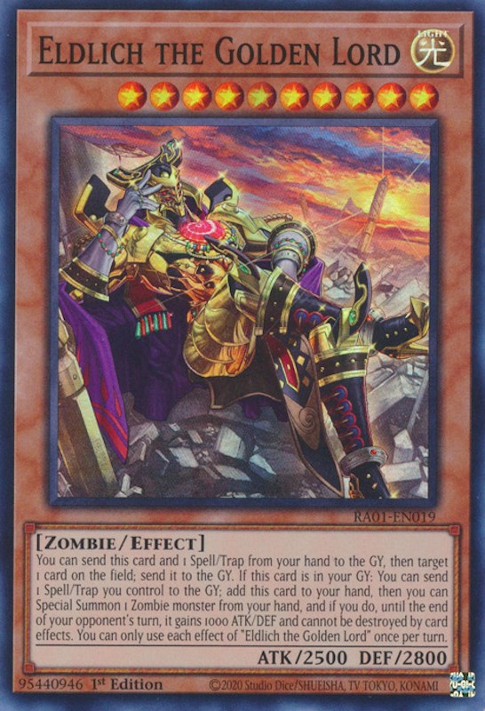 Eldlich the Golden Lord (Alternate Art) [RA01-EN019] Super Rare | Gear Gaming Bentonville