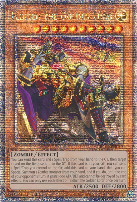 Eldlich the Golden Lord (Alternate Art) [RA01-EN019] Quarter Century Secret Rare | Gear Gaming Bentonville