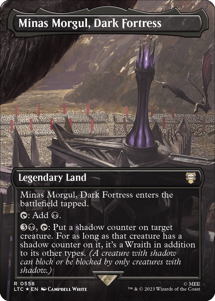Minas Morgul, Dark Fortress (Borderless) (Surge Foil) [The Lord of the Rings: Tales of Middle-Earth Commander] | Gear Gaming Bentonville