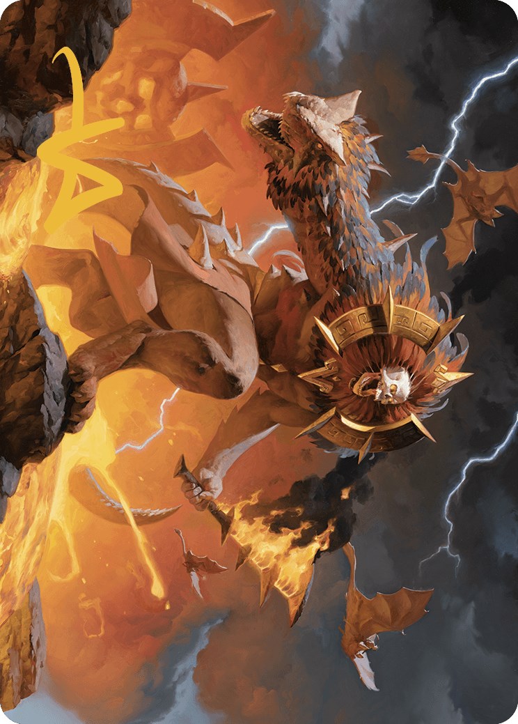 Ojer Axonil, Deepest Might Art Card (Gold-Stamped Signature) [The Lost Caverns of Ixalan Art Series] | Gear Gaming Bentonville