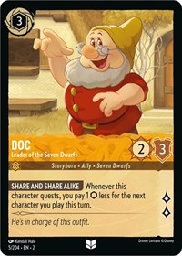 Doc - Leader of the Seven Dwarfs (5/204) [Rise of the Floodborn] | Gear Gaming Bentonville