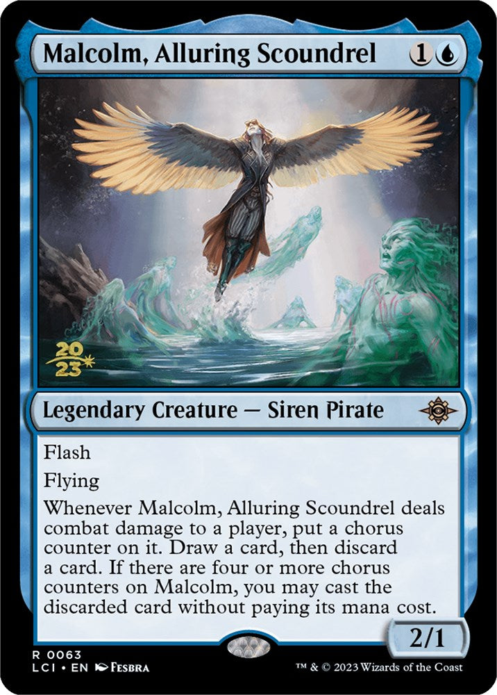 Malcolm, Alluring Scoundrel [The Lost Caverns of Ixalan Prerelease Cards] | Gear Gaming Bentonville