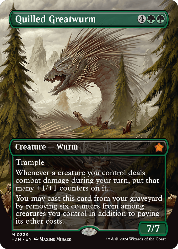 Quilled Greatwurm (Borderless) [Foundations] | Gear Gaming Bentonville