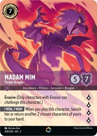 Madam Mim - Purple Dragon (Enchanted) (208/204) [Rise of the Floodborn] | Gear Gaming Bentonville