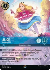 Alice - Growing Girl (Enchanted) (213/204) [Rise of the Floodborn] | Gear Gaming Bentonville