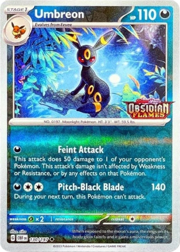 Umbreon (130/197) (Obsidian Flames Stamped) [Scarlet & Violet: Obsidian Flames] | Gear Gaming Bentonville